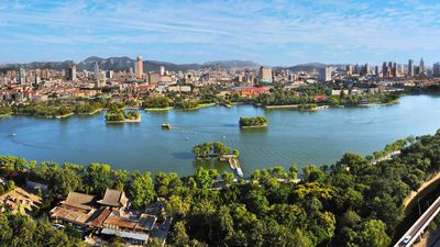 Jinan city skyline, Shandong Province