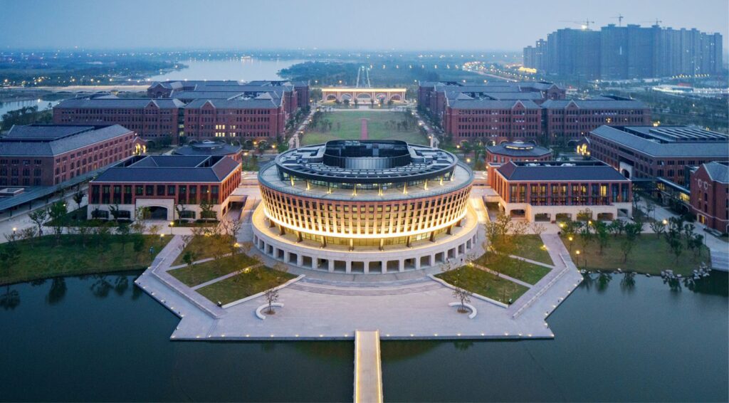 Zhejiang University campus aerial view, Hangzhou